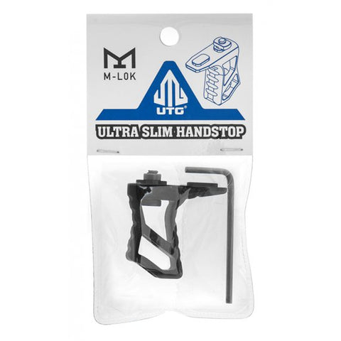 UTG M-LOK ULTRA SLIM HANDSTOP, MATTE BLACK - UPK