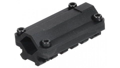 UTG UNIVERSAL SINGLE-RAIL RIFLE BARREL MOUNT, 5 SLOTS - UPKnife